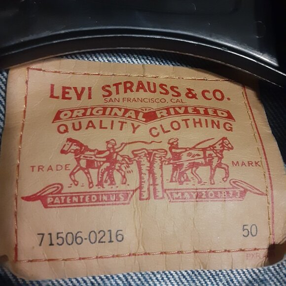 Levi's VTG 90's Denim Trucker Jacket 71506-0216 Size 50 Made in USA - Picture 4 of 8